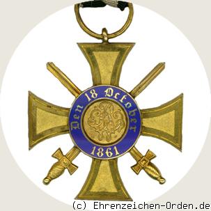Königlicher Kronen-Orden 4.Klasse mit Schwertern 1869-1918 Rückseite