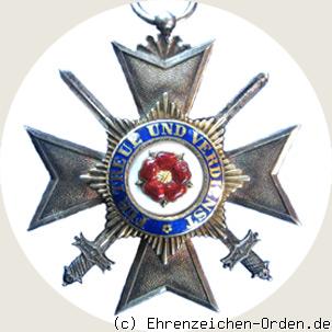 Fürstlich Lippischer Hausorden Ehrenkreuz 4.Klasse mit Schwertern, 2.Modell, 1. Abteilung