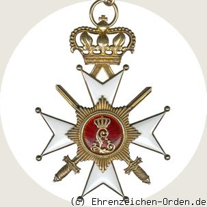 Fürstlich Lippischer Hausorden Ehrenkreuz  1.Klasse mit Schwertern / Großkreuz Rückseite
