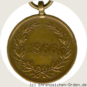 Erinnerungs-Medaille für den Feldzug 1866 Rückseite