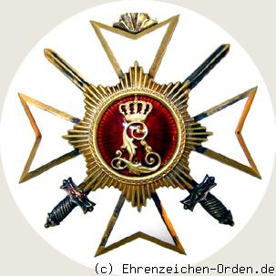 Fürstlich Lippischer Hausorden Ehrenkreuz 2.Klasse mit Schwertern Rückseite