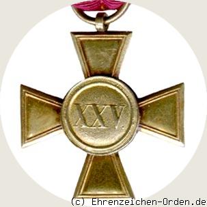 Offiziers-Dienstkreuz für 25 Jahre Rückseite