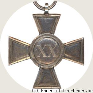 Militär-Dienstkreuz der Unteroffiziere und Mannschaften für 20 Jahre Rückseite