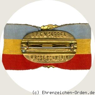 Mitgliedsabzeichen Mecklenburger Kriegerverband 1. Form Rückseite
