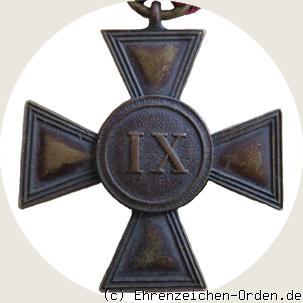 Militär-Dienstkreuz der Unteroffiziere und Mannschaften 3.Klasse für 9 Jahre Rückseite