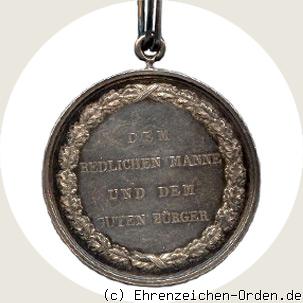 Silberne Verdienstmedaille Großherzog Friedrich Franz Rückseite