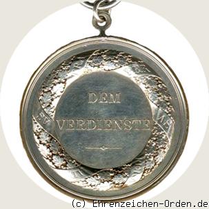 Verdienstmedaille in Silber Friedrich Franz II. Rückseite