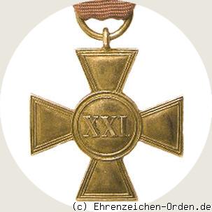 Militär-Dienstkreuz Unteroffiziere 1. Klasse für 21 Jahre Rückseite