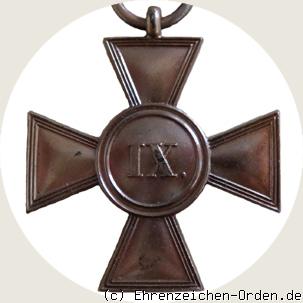 Militär-Dienstkreuz Unteroffiziere 3. Klasse für 9 Jahre Rückseite