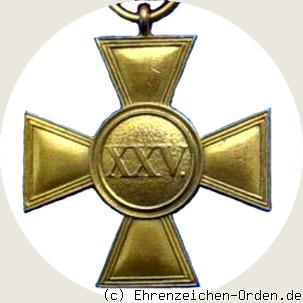 Militär-Dienstkreuz für Offiziere für 25 Jahre 1846 Rückseite