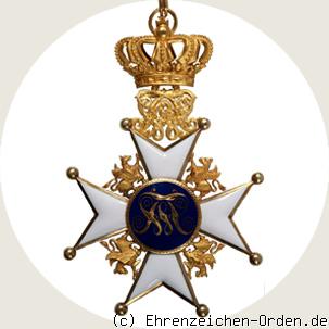 Hausorden der Wendischen Krone Großkreuz mit der Krone in Gold Rückseite