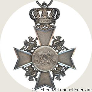 Hausorden der Wendischen Krone Silbernes Verdienstkreuz Rückseite