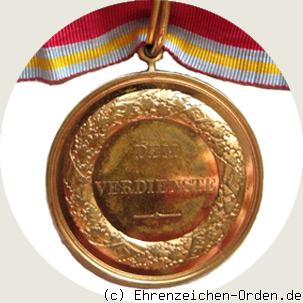 Verdienstmedaille in Bronze Friedrich Franz II. Rückseite
