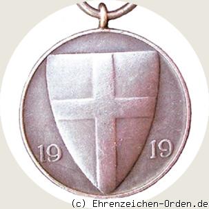 Erinnerungsmedaille der Eisernen Division Rückseite