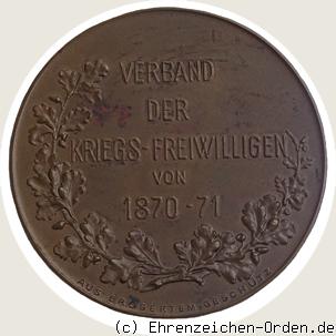 Medaille der Kriegsfreiwilligen 1870/71 Rückseite