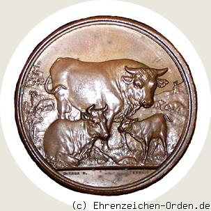 Medaille für verdienstvolle Leistungen in der Rinderzucht – Landwirtschaftlicher Verein für Rheinpreußen  in Bronze