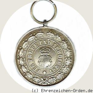 Fürstlicher Hausorden von Hohenzollern Silberne Verdienstmedaille 3.Modell 2. Ausgabe