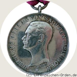 Silberne Verdienstmedaille des Herzoglich Sachsen-Ernestinischen Hausordens Herzog Bernhard