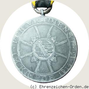 Medaille für Verdienst im Kriege 1915 in Zink Rückseite