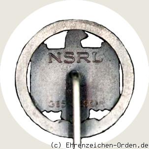 Leistungsabzeichen des NS-Reichsbund für Leibesübungen in Silber 1941 Rückseite