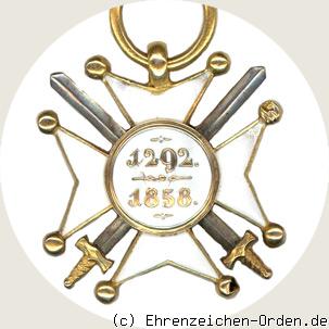 Herzoglich Nassauischer Militär-und Zivilverdienstorden – Ritterkreuz mit Schwertern Rückseite