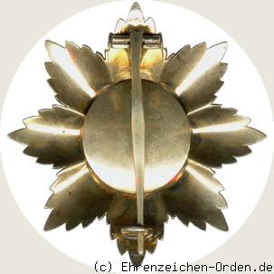 Oldenburger Haus- und Verdienstorden Bruststern zum Großkreuz oder Großkomtur Rückseite