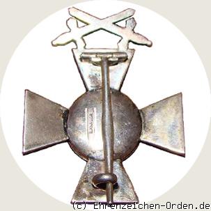 Oldenburger Haus-und Verdienstorden Offizierskreuz mit Schwertern am Ring Rückseite