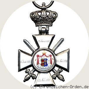 Oldenburger Haus- und Verdienstorden – Ritterkreuz 2. Klasse mit Krone und Schwertern Rückseite