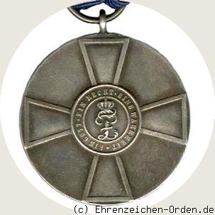 Silberne Medaille des Oldenburger Haus- und Verdienstordens Rückseite