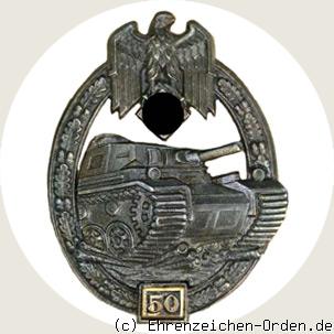 Panzerkampfabzeichen Bronze mit Einsatzzahl 50