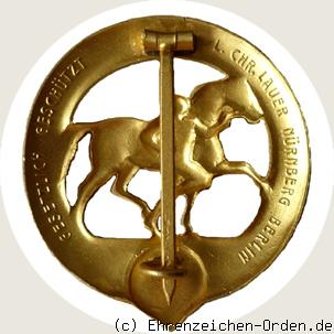 Deutsches Pferdepflegerabzeichen in Gold Rückseite