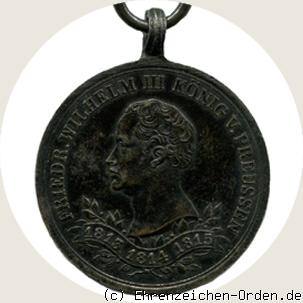 Erinnerungs-Kriegsdenkmünze 1863 für Nichtkämpfer von 1813-1815