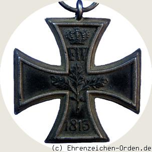 Eisernes Kreuz 2.Klasse 1813 für Kämpfer Rückseite