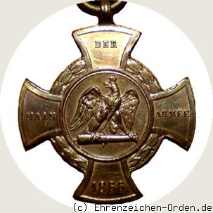 Erinnerungskreuz 1866 der Main-Armee Rückseite