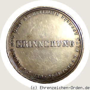 Erinnerungsmedaille 1840 für das Garde-Corps in Silber Rückseite