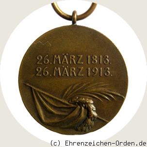 Hannoversche Jubiläumsdenkmünze – 26. März 1813 / 1913 Rückseite