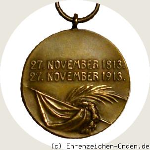 Hannoversche Jubiläumsdenkmünze – 27. November 1813-1913 Rückseite