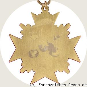 Preußisches Kriegserinnerungskreuz 2. Klasse für Kriegshilfe u. Verwundetenfürsorge weißes Medaillon Rückseite