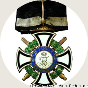 Königlicher Hausorden von Hohenzollern  Kreuz der Komture mit Schwertern Rückseite