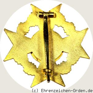 Preußisches Kriegserinnerungskreuz 1. Klasse für Kriegshilfe u. Verwundetenfürsorge rotes Medaillon Rückseite