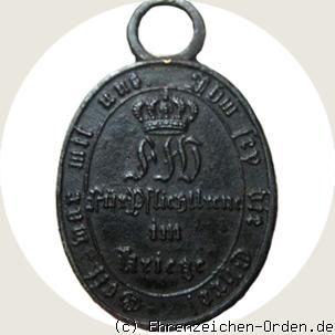 Kriegsdenkmünze für Nichtkämpfer 1813/1814 Rückseite