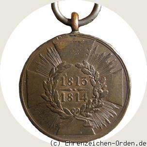 Kriegsdenkmünze für Kämpfer 1813-1814 (kantige Kreuzarme)