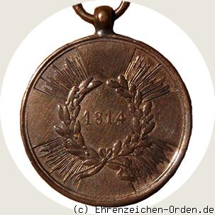 Kriegsdenkmünze für Kämpfer 1814 (runde Kreuzarme)