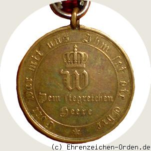 Kriegsdenkmünze für Kämpfer 1870/1871 Rückseite