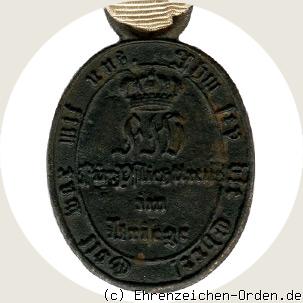 Kriegsdenkmünze für Nichtkämpfer 1813 Rückseite