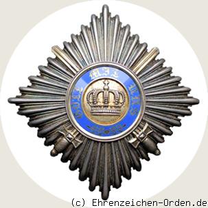 Königlicher Kronen-Orden Bruststern zur 2.Klasse mit Schwertern 1869-1916 (1918)