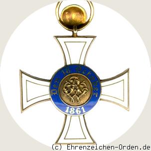 Königlicher Kronen-Orden Kreuz 3.Klasse mit Jubiläumszahl 50 Rückseite