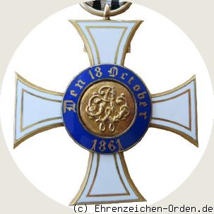 Königlicher Kronen-Orden 3.Klasse mit Genfer Kreuz 1872-1874 Rückseite