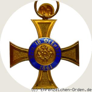 Königlicher Kronen-Orden Kreuz 4.Klasse mit Jubiläumszahl 50 Rückseite