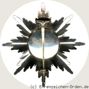 Königlicher Kronen-Orden Bruststern zur 1. Klasse 1869-1916 Rückseite